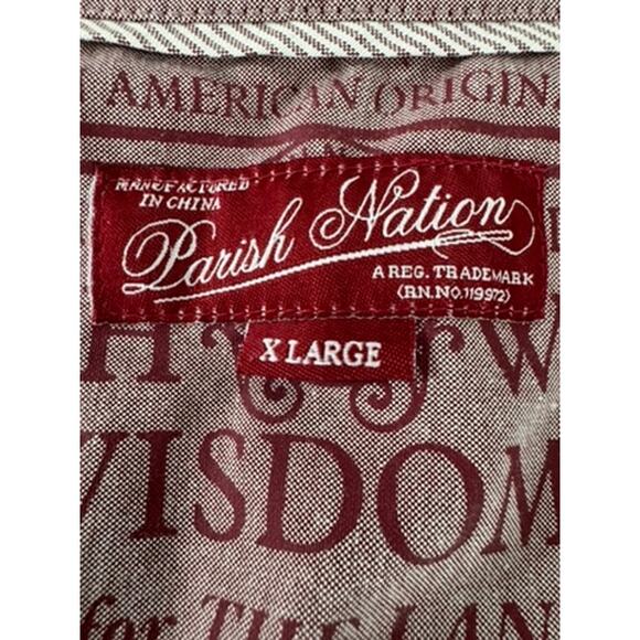 "PARISH NATION" For The Elite Men's Vintage Y2K Emb. Crest Left Pocket SZ XL - Picture 11 of 16